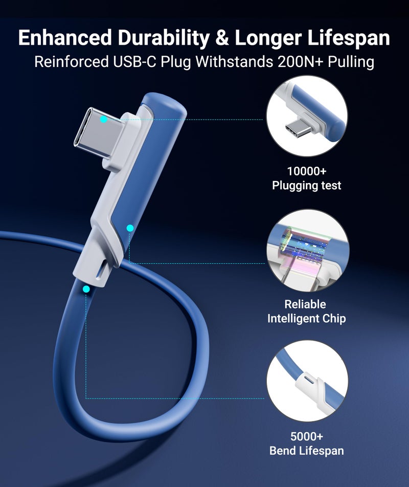 Syntech Link Cable 16 FT Compatible with Meta Quest 3S/Oculus Quest 3, Quest2/Pro/Pico4 Accessories and PC/SteamVR, High Speed PC Data Transfer, USB 3.0 to USB C Cable for VR Headset, Elemental Blue - Image 4