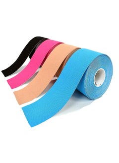 JOGAMS 4 Rolls Waterproof Breathable Kinesiology Tape Athletic Elastic Kneepad Muscle Pain Relief Knee Taping for Gym Fitness Running Tennis Swimming Football  - Image 1