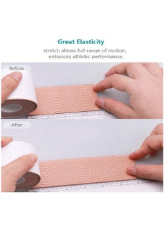 JOGAMS 4 Rolls Waterproof Breathable Kinesiology Tape Athletic Elastic Kneepad Muscle Pain Relief Knee Taping for Gym Fitness Running Tennis Swimming Football  - Image 3