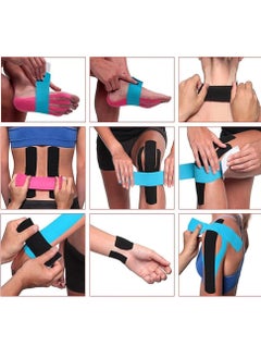 JOGAMS 4 Rolls Waterproof Breathable Kinesiology Tape Athletic Elastic Kneepad Muscle Pain Relief Knee Taping for Gym Fitness Running Tennis Swimming Football  - Image 5