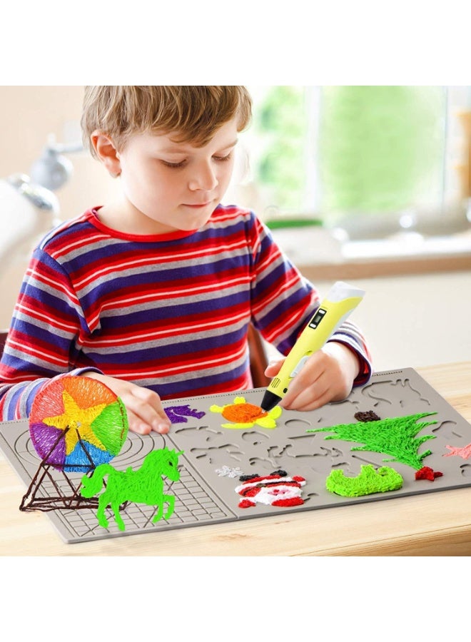 3D Printing Graffiti Pen, 3D Pen with Display Including Charger, Instruction Manual for Pen Base, 3D Drawing Pen with LCD Screen, 3D Doodler Pen Creative DIY Gift, Best Gifts for Kids, Suitable for Graffiti, Model Making Drawing (Yellow) - Image 2