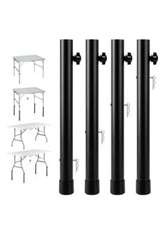 Adjustable Table Leg, Folding Tables Extenders and Risers, Metal Heavy Duty Desk Leg Risers, Suitable for Straight and Bent Legs Extensions, 4 Levels, 4 Pcs