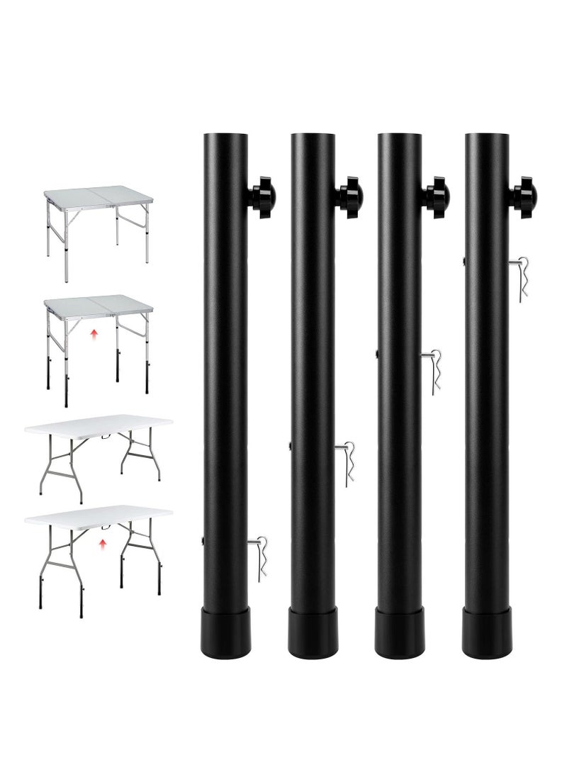 Generic - Adjustable Table Leg, Folding Tables Extenders and Risers, Metal Heavy Duty Desk Leg Risers, Suitable for Straight and Bent Legs Extensions, 4 Levels, 4 Pcs - Image 1