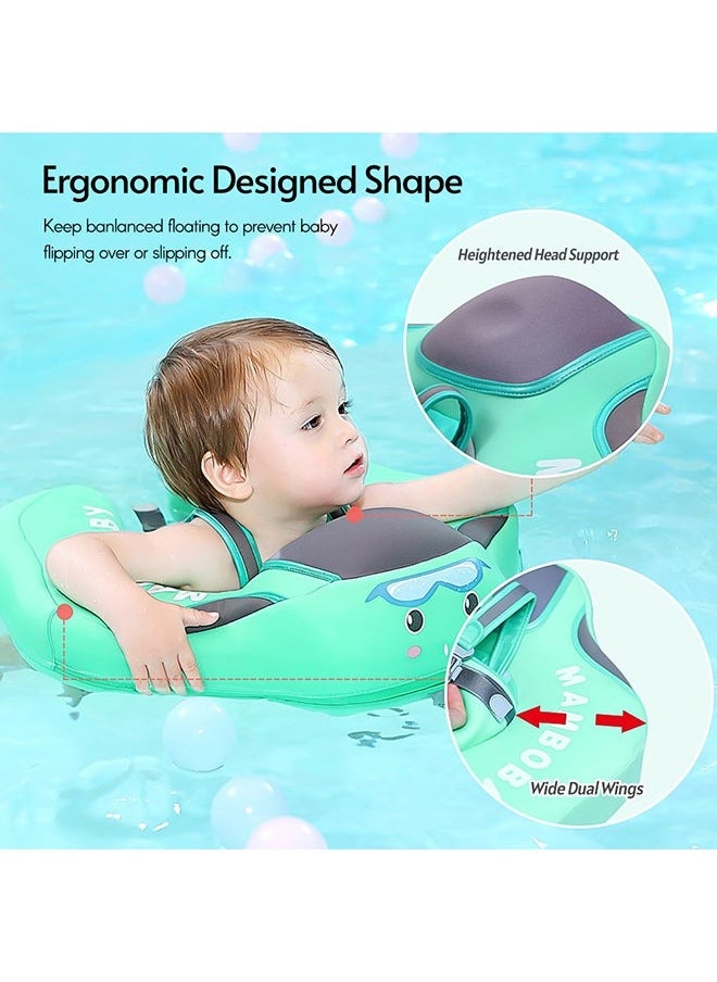 Loquat Inflatable Baby Pool Float Swimming Ring Green For 3-24 Months Baby  - Image 4