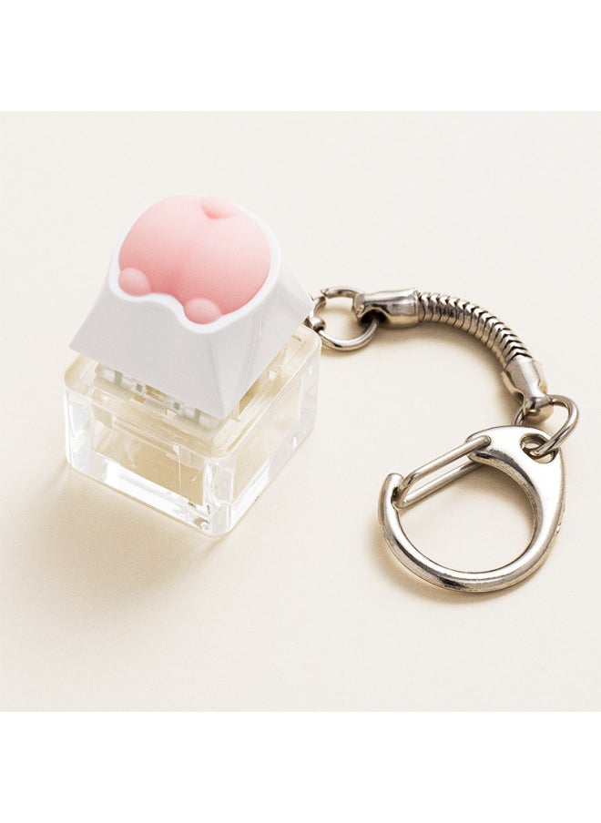 Generic LED Keyboard Fidget Toys Keychain Keyboard Fidget Key Chain Decompression Toys Finger Button Clicker Stress Relief Gifts-Color:dog bottom 