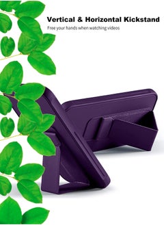Wtech Xiaomi Redmi Note 13 Pro+ / Xiaomi Redmi Note 13 Pro Plus 5G 2023 Hand Grip Foldable Magnetic Kickstand Wrist Strap Finger Grip With Built-In Iron Case Cover - Eggplant Purple  - Image 4