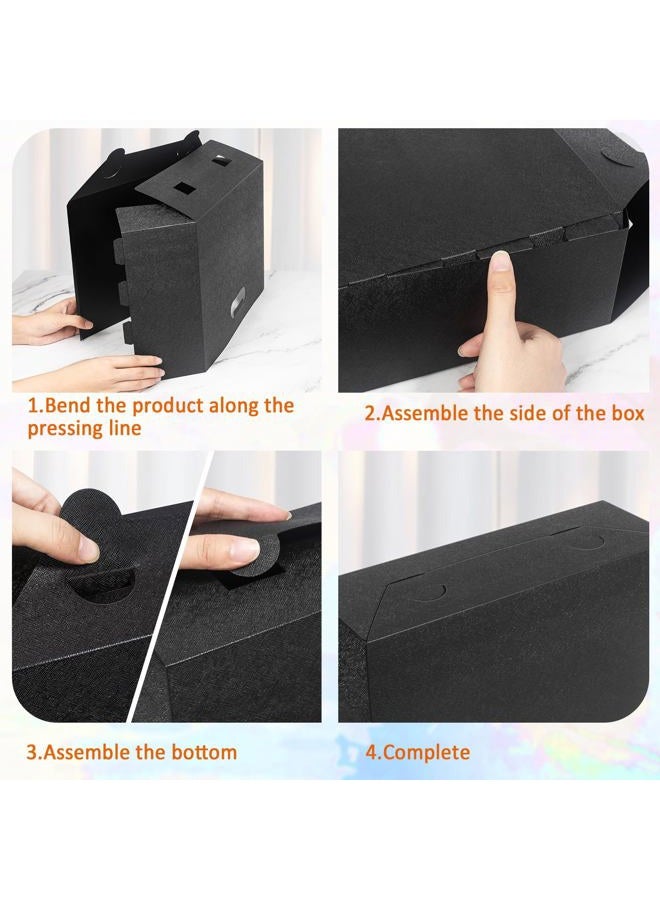 tutata Foldable Scrapbook Paper Storage Organizer, 12x12 Scrapbook Paper Storage, Plastic File Organizer, Black, 3 Pack - Image 3