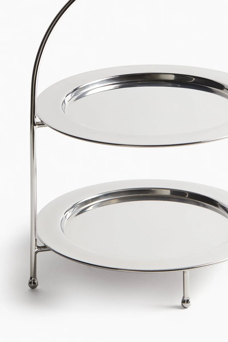 H&M Two-tiered stainless steel cake stand