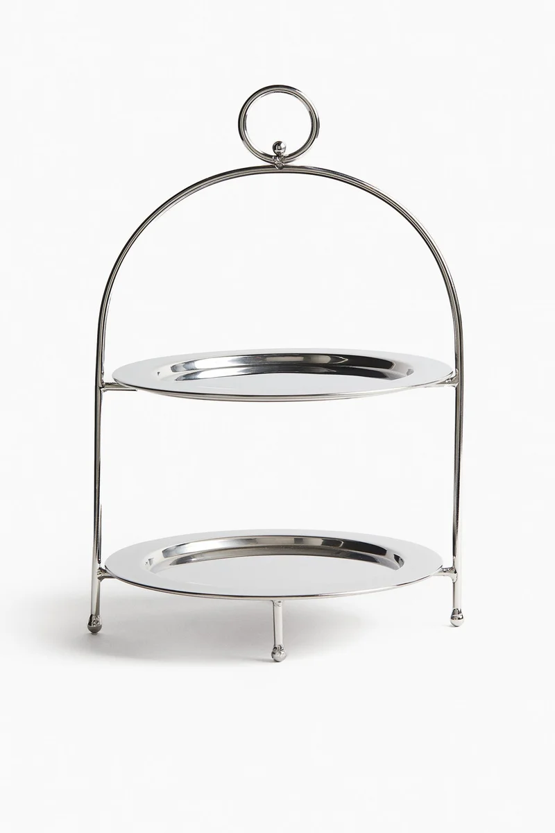 H&M Two-tiered stainless steel cake stand