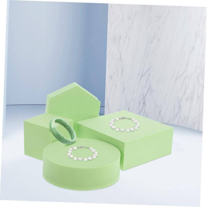Green Geometric Photo Props Set Cube Display Kit For Jewelry Cosmetics Food Photography - Image 5