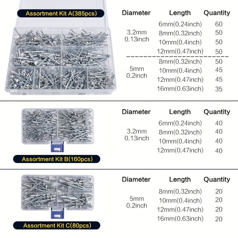 100pcs 5x10mm Blind Rivets for Metal and Wood Fasteners - Image 4