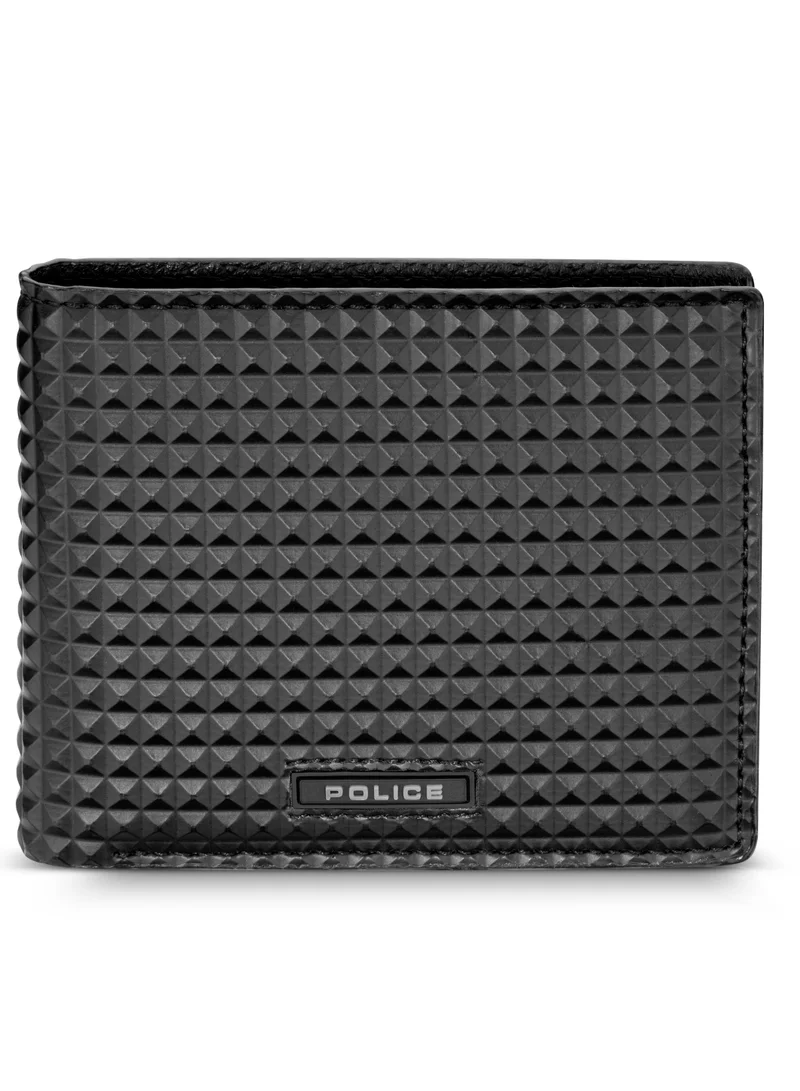 Police Wallet Pyramid Black With Coin Holder