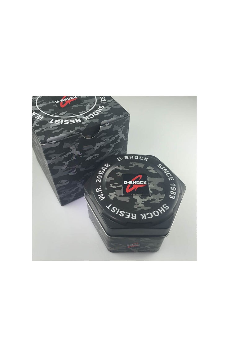 CASIO ساعة يد أنالوج ورقمية للرجال بحزام أسود لامع على شكل دائري GA-700RGB-1ADR - Image 4