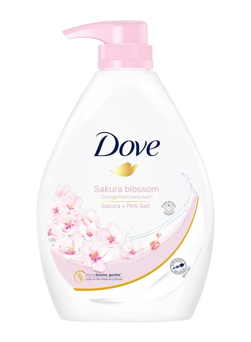 دوف غسول الجسم جو فريش زهر الساكورا مع الساكورا والملح الوردي 1000 مل - Image 1