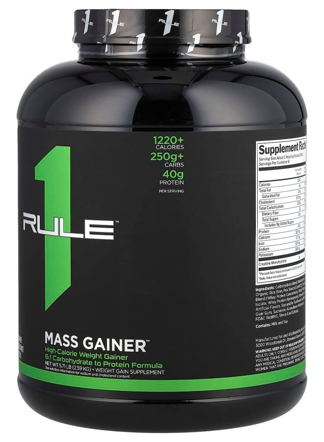 Rule One Proteins Mass Gainer™ Strawberries & Creme 5.71 lb (2.59 kg) - Image 2