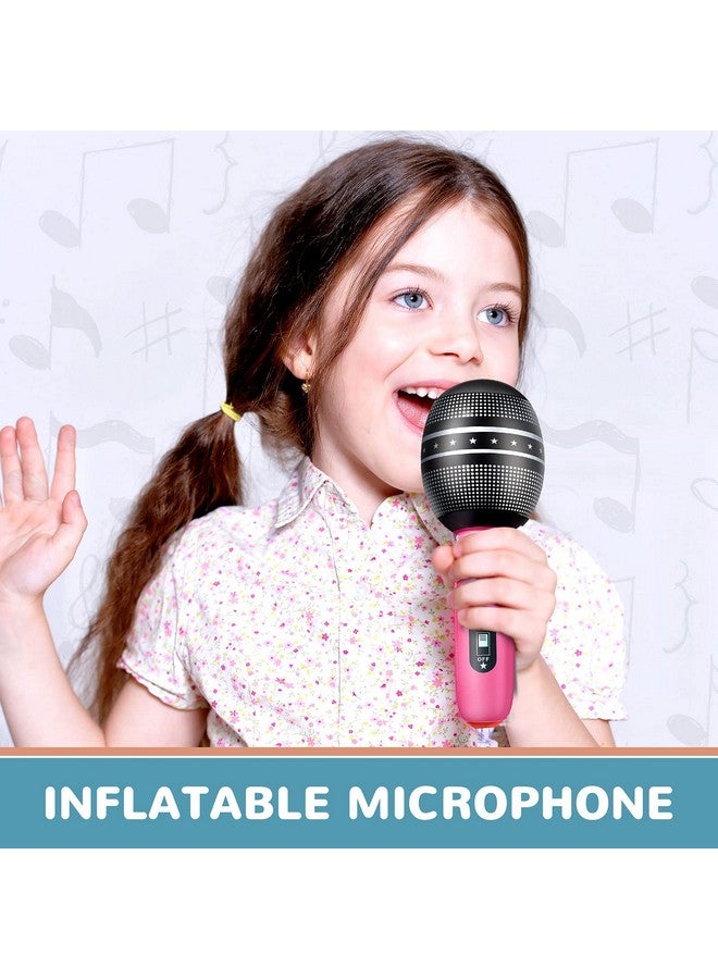 Zhanmai Zhanmai 12 Pieces Inflatable Microphones for Parties 9. 4 Inch Blow up Plastic Fake Microphone Props Toys for Musical Sing Concert Karaoke 80s 90s Party Cosplay Stage Decoration Supplies - Image 5