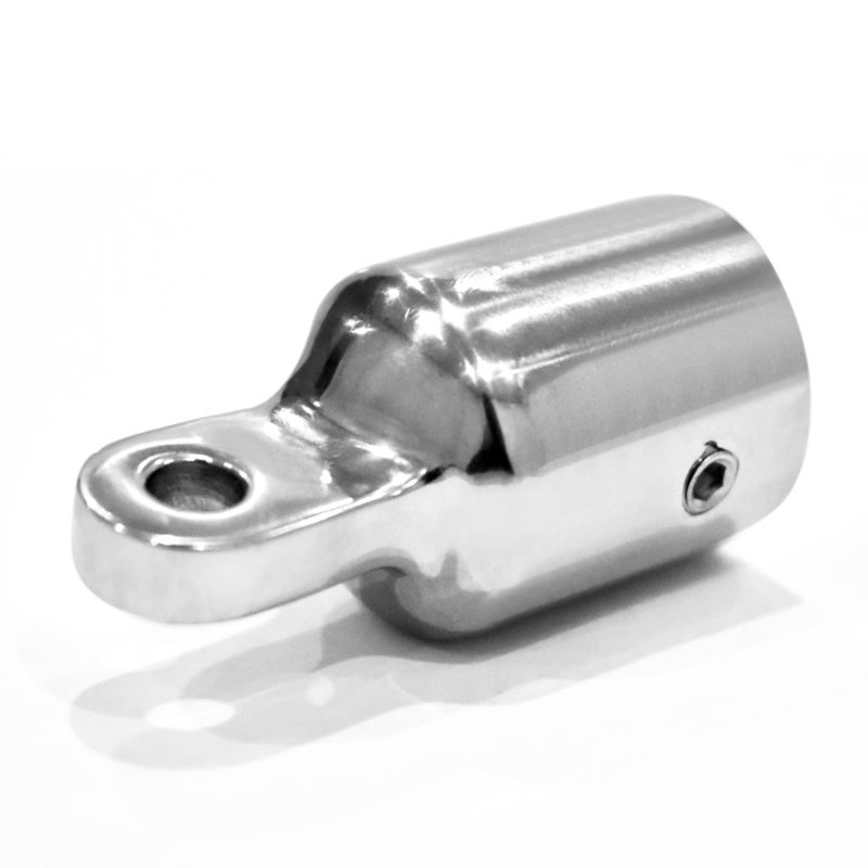 أسيلاين Acelane 2 قطعة Bimini Top Cap تركيبات القوارب الخارجية لنهاية العين من الفولاذ المقاوم للصدأ الأجهزة البحرية تناسب أنابيب دائرية مقاس 7/8 بوصة (فضي مطور) - Image 4
