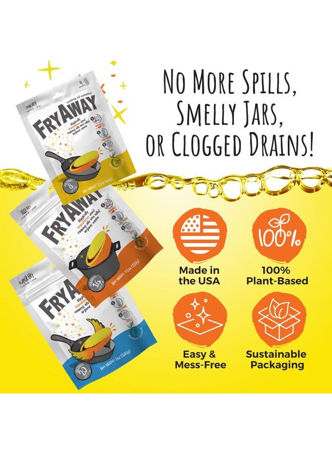 FryAway Deep Fry Cooking Oil Solidifier, As Seen on Shark Tank, Solidifies 1 Gallon of Oil - Plant-Based Powder, Transforms Oil to Solid, Mess-Free Cleanup and Disposal - Easy to Use, Made in US, Kosh - Image 3