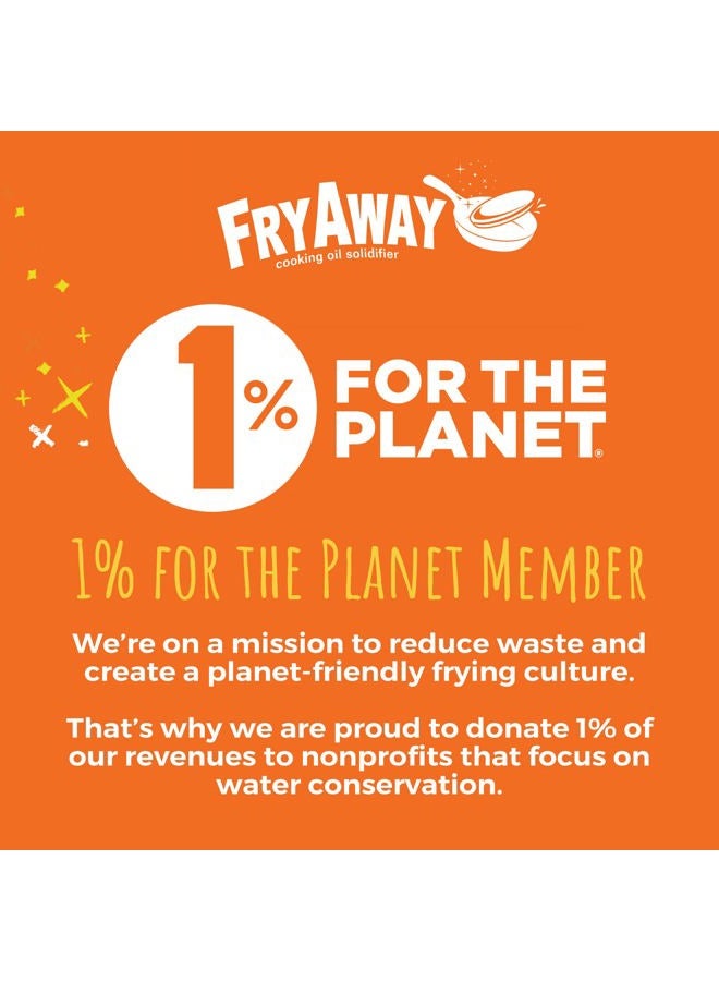 FryAway Deep Fry Cooking Oil Solidifier, As Seen on Shark Tank, Solidifies 1 Gallon of Oil - Plant-Based Powder, Transforms Oil to Solid, Mess-Free Cleanup and Disposal - Easy to Use, Made in US, Kosh - Image 4