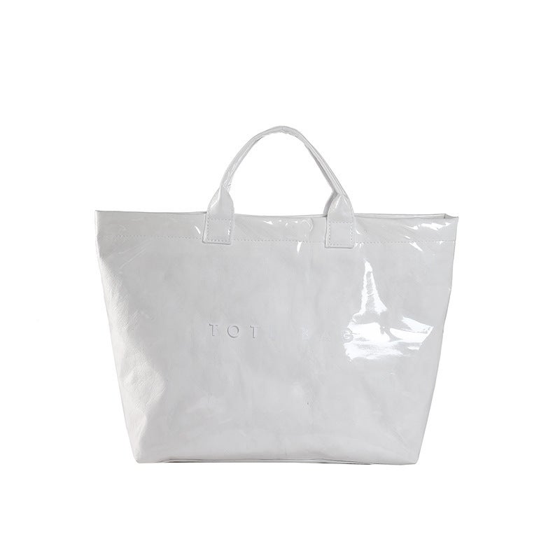 Retro Dupont Paper Casual Tote Bag For Women 2025 Spring Fashion Large Capacity Personalized Simple Handbag - Image 1