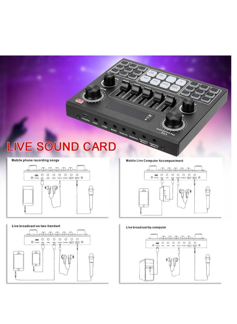 ELTRAZONE - MIRHA Elite V9 Sound Card & BM800 Pro Microphone Bundle for Advanced Broadcasting - Image 1
