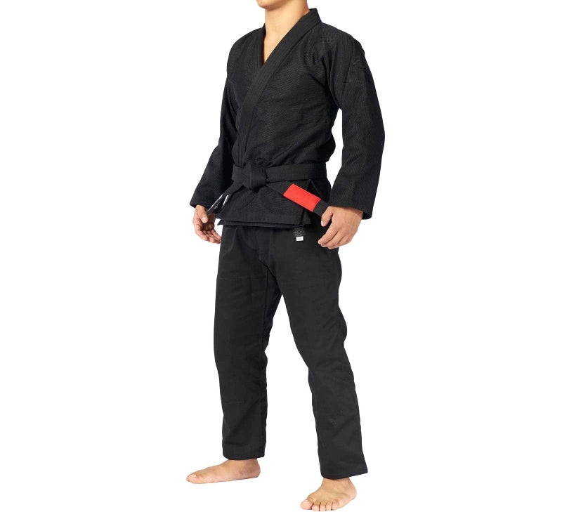 FUJI All-Around Brazilian Style Jiu Jitsu Uniform, Black (Black Lettering), Size A2 - Image 1