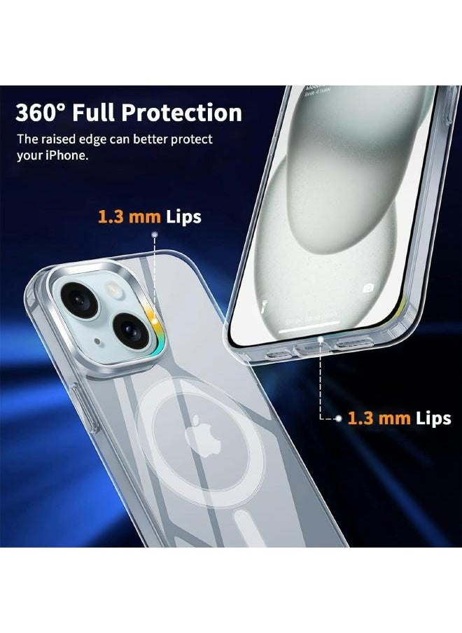 Full protection package for iPhone 15 Plus with a cover that supports wireless charging (MagSafe), complete protection for your device against scratches and falls (7in1) original package from S-TOP