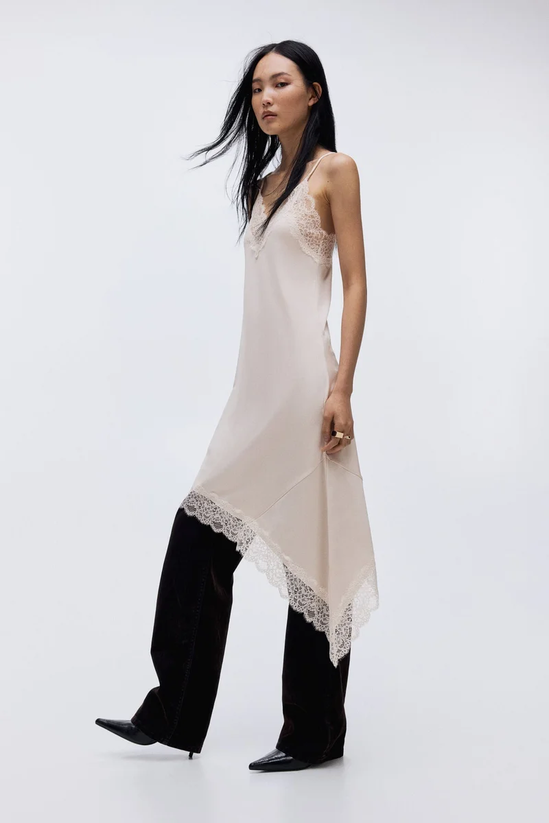 H&M Lace-trimmed strappy dress