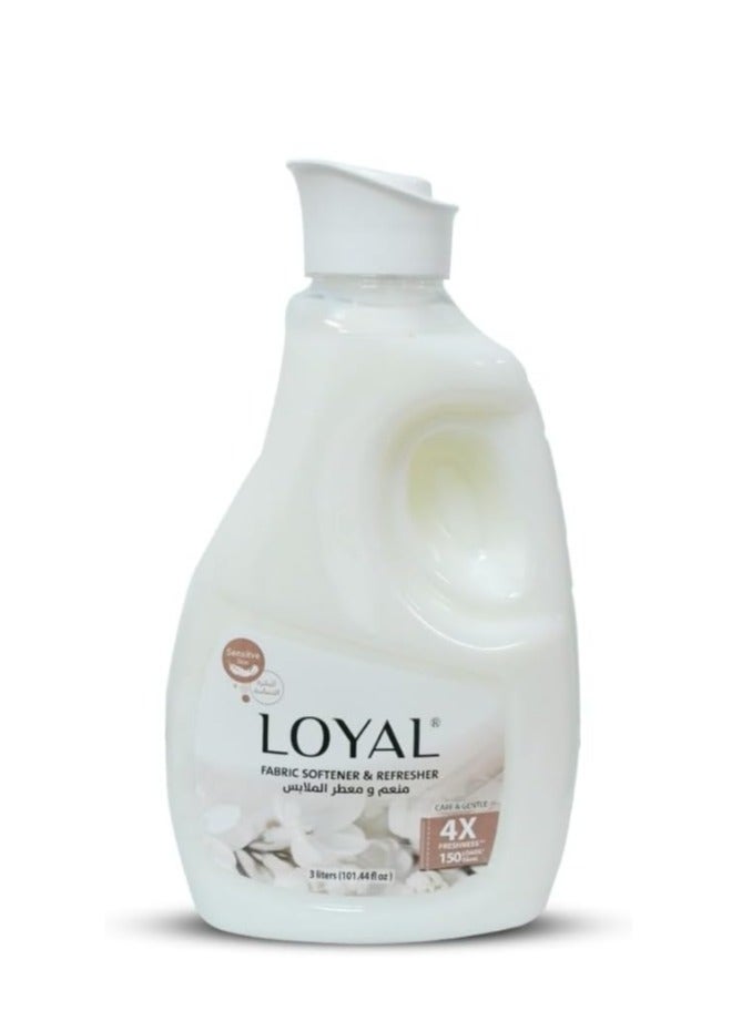 لويال منعم ومعطر أقمشة لويال مع كبسولة العناية والعطر اللطيف، 4 أضعاف النضارة، حتى 150 غسلة | 3000 مل | 101.44 أونصة سائلة - Image 1