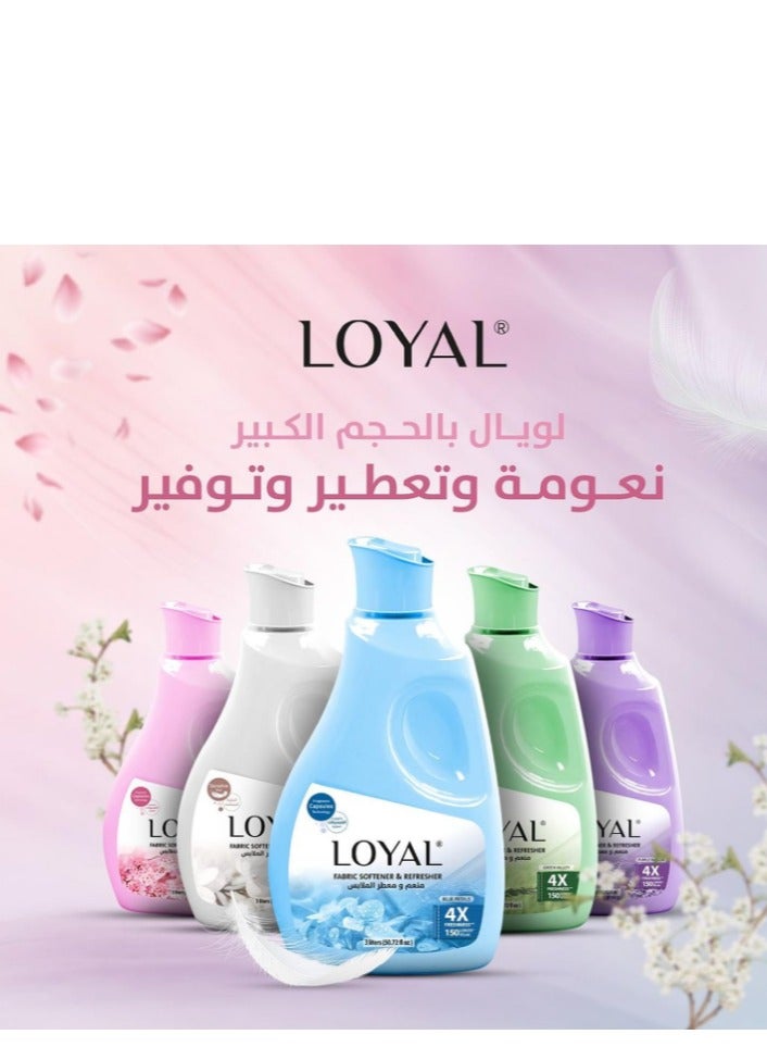 لويال منعم ومعطر أقمشة لويال مع كبسولة العناية والعطر اللطيف، 4 أضعاف النضارة، حتى 150 غسلة | 3000 مل | 101.44 أونصة سائلة - Image 4