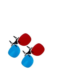 Generic Clip on Glasses Red Blue Anaglyph 3D No Frame Resin Lens Myopia Clip   3 Sets Simple Style 3D Movie Game 2PCS  - Image 4