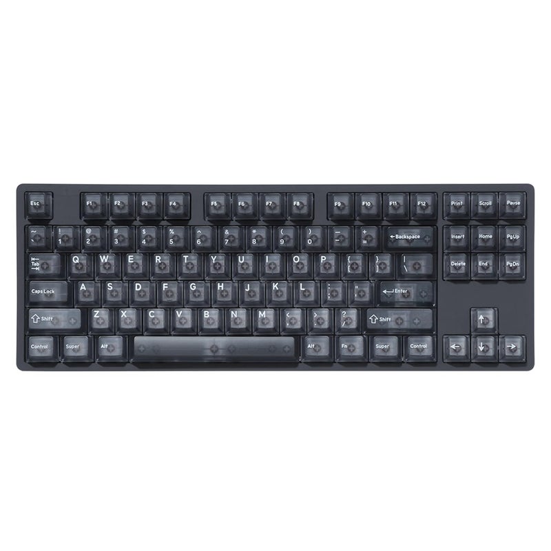 DROP MiTo Keysterine Transparent ABS Keycap Set R2 Smoke 60 65 75 TKL WKL 1800 96Key FullSize and More Cherry MX Style Keyboard Compatibility