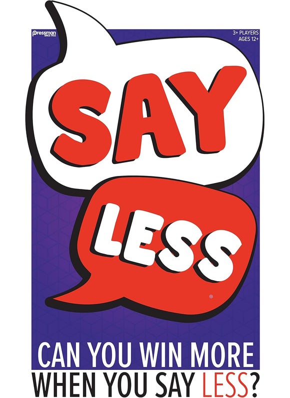 Pressman Say Less  The Family Card Game of Giving Clues and Guessing Words  Can You Win More When You Say Less