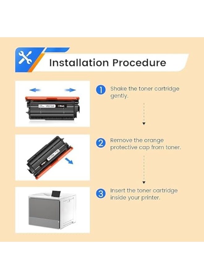 Terabyte 213A W2130A Compatible Black Toner Cartridge Replacement for H*P 213 A 213Y 213X W2130A Toner Work for 5700 6700 6701 MFP 5800 MFP 6800 MFP 6801 Printers (1-Pack, Black) - Image 3