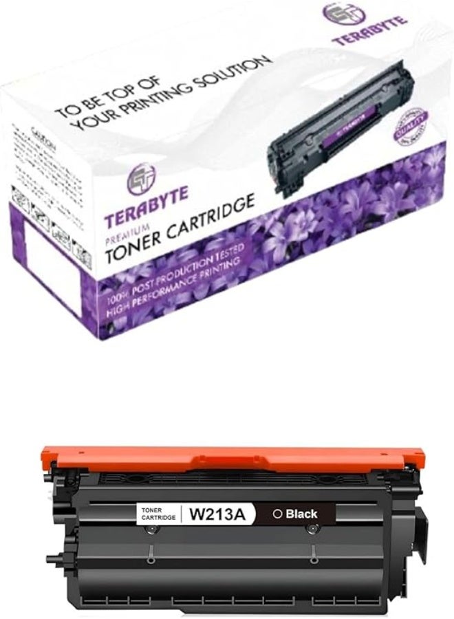 Terabyte 213A W2130A Compatible Black Toner Cartridge Replacement for H*P 213 A 213Y 213X W2130A Toner Work for 5700 6700 6701 MFP 5800 MFP 6800 MFP 6801 Printers (1-Pack, Black) - Image 1