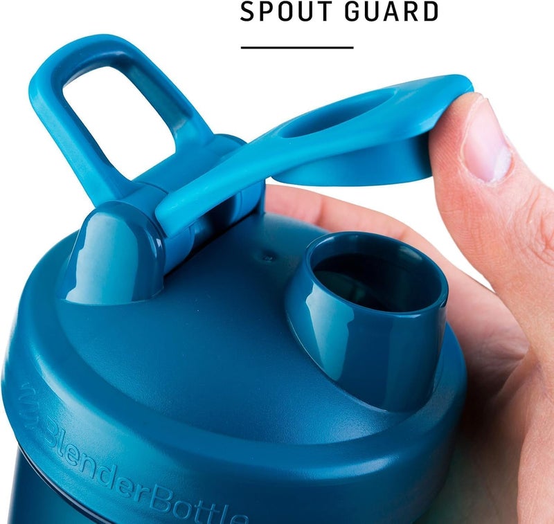 BlenderBottle زجاجة خلط بلندر بوتل كلاسيك V2 مثالية لاهتزازات البروتين وما قبل التمرين، سعة 20 أونصة، رمادي حصوي - Image 5
