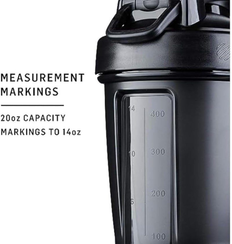 BlenderBottle زجاجة خلط بلندر بوتل كلاسيك V2 مثالية لاهتزازات البروتين وما قبل التمرين، سعة 20 أونصة، رمادي حصوي - Image 3