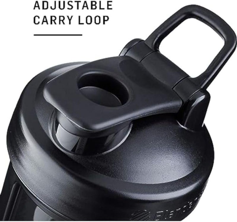 BlenderBottle زجاجة خلط بلندر بوتل كلاسيك V2 مثالية لاهتزازات البروتين وما قبل التمرين، سعة 20 أونصة، رمادي حصوي - Image 4