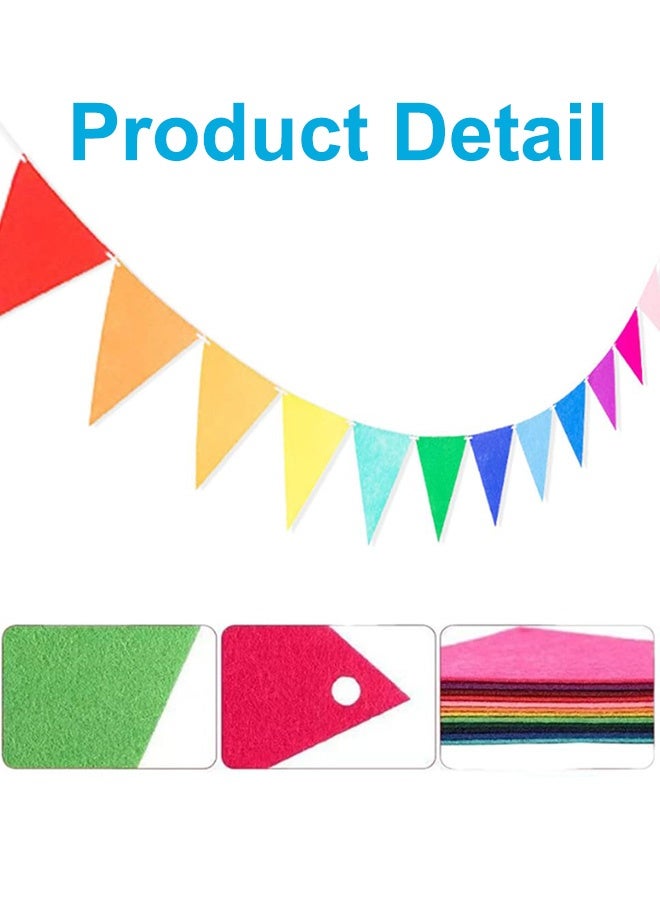 4 قطع من لافتات قوس قزح القابلة لإعادة الاستخدام وأعلام مثلثة ملونة لعيد الطفل والذكرى السنوية والفعاليات المدرسية الخارجية واحتفالات الفنادق والتجمعات العائلية في العيد وحفلات أعياد الميلاد واحتفالات رمضان وزينة المهرجانات - Image 5