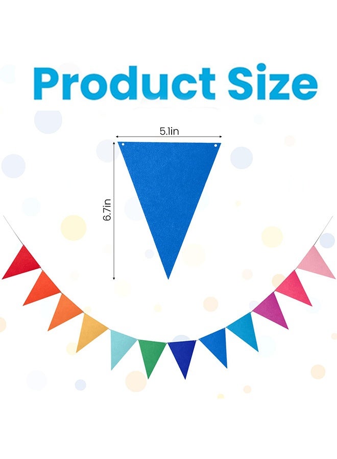 4 قطع من لافتات قوس قزح القابلة لإعادة الاستخدام وأعلام مثلثة ملونة لعيد الطفل والذكرى السنوية والفعاليات المدرسية الخارجية واحتفالات الفنادق والتجمعات العائلية في العيد وحفلات أعياد الميلاد واحتفالات رمضان وزينة المهرجانات - Image 4