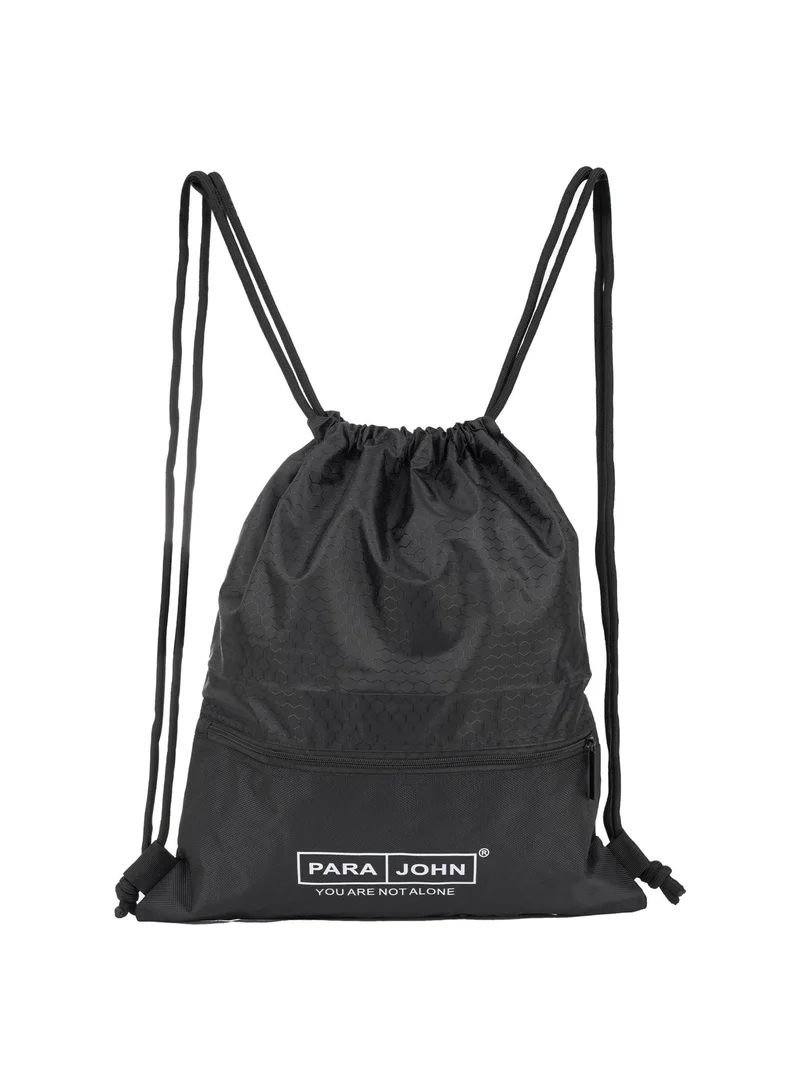 PARAJOHN Para John Gym Sack Drawstring Backpack Lightweight Polyester Sports Bag with Inner Zipper Pocket