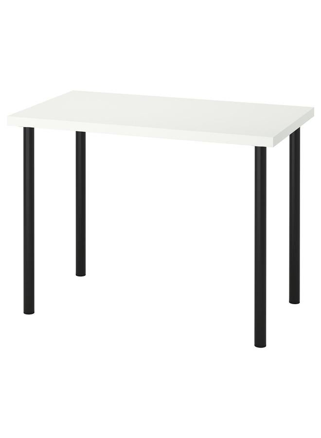 Zaboon Table, White/Black, 100X60 Cm - Image 1