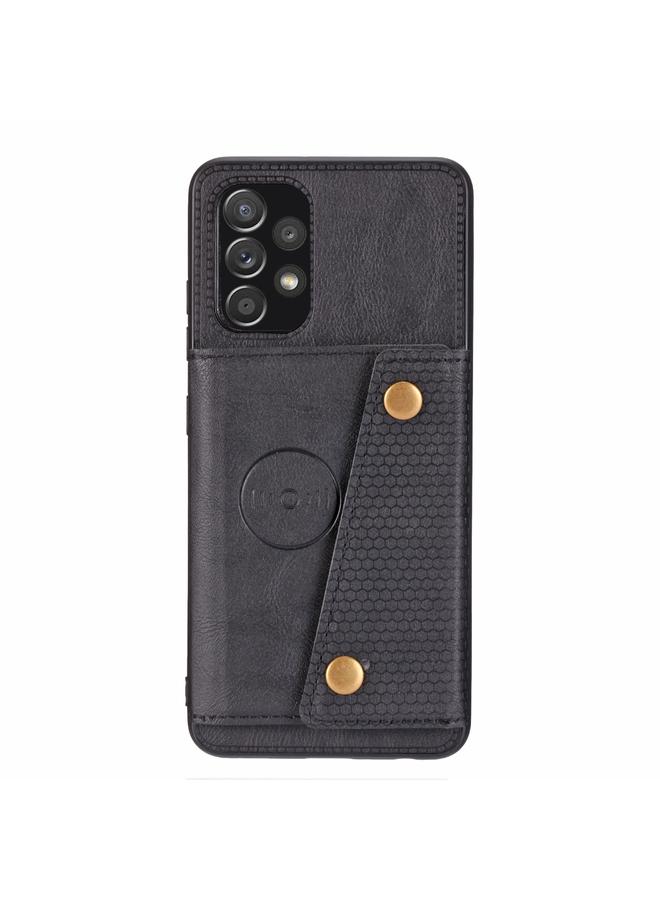 اس-توب جراب لهاتف Samsung Galaxy A32 4G بمشبك مزدوج من البولي يوريثان الحراري وغطاء واقٍ مغناطيسي مقاوم للصدمات مع فتحة بطاقة وحامل - Image 2