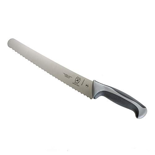 Mercer Culinary Millennia Colors Stainless Steel Bread Knife 10-Inch Wavy Edge Wide, Gray - Image 2