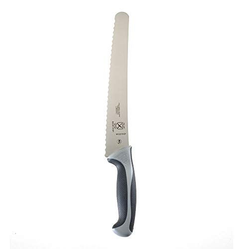 Mercer Culinary Millennia Colors Stainless Steel Bread Knife 10-Inch Wavy Edge Wide, Gray - Image 3