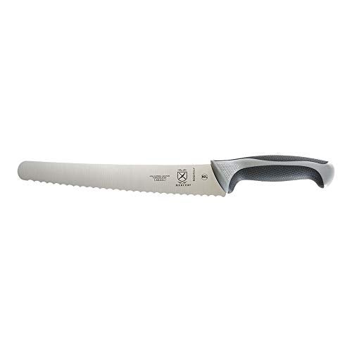 Mercer Culinary Millennia Colors Stainless Steel Bread Knife 10-Inch Wavy Edge Wide, Gray - Image 1