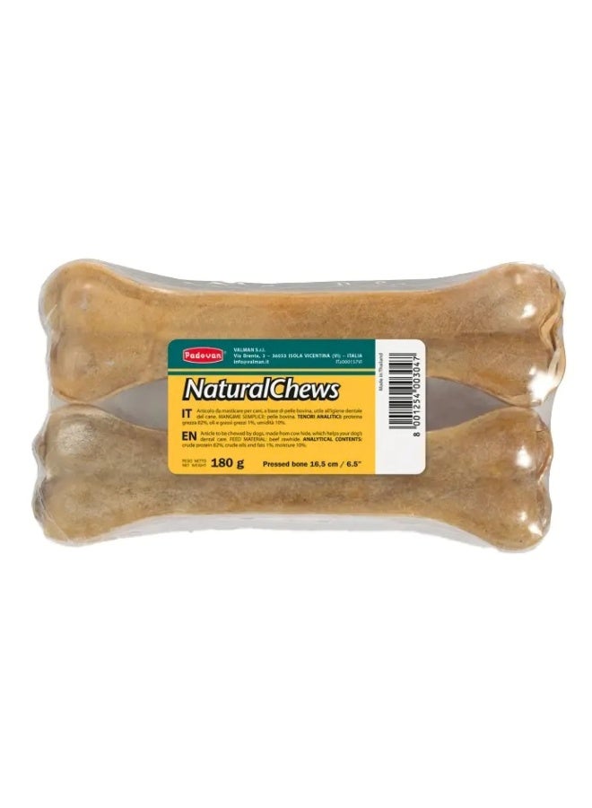 Natural Chews Bone for Dogs – Pack of 2 (180g, 16.5 cm)