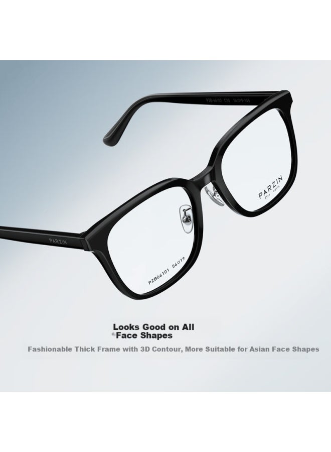 Parzin Myopia Gl Frame, Fan Chengcheng Style Uni Face-flattering Acetate Square Frame Gl, Can Be Fitted With Prescription Lenses, 66101 - Image 1
