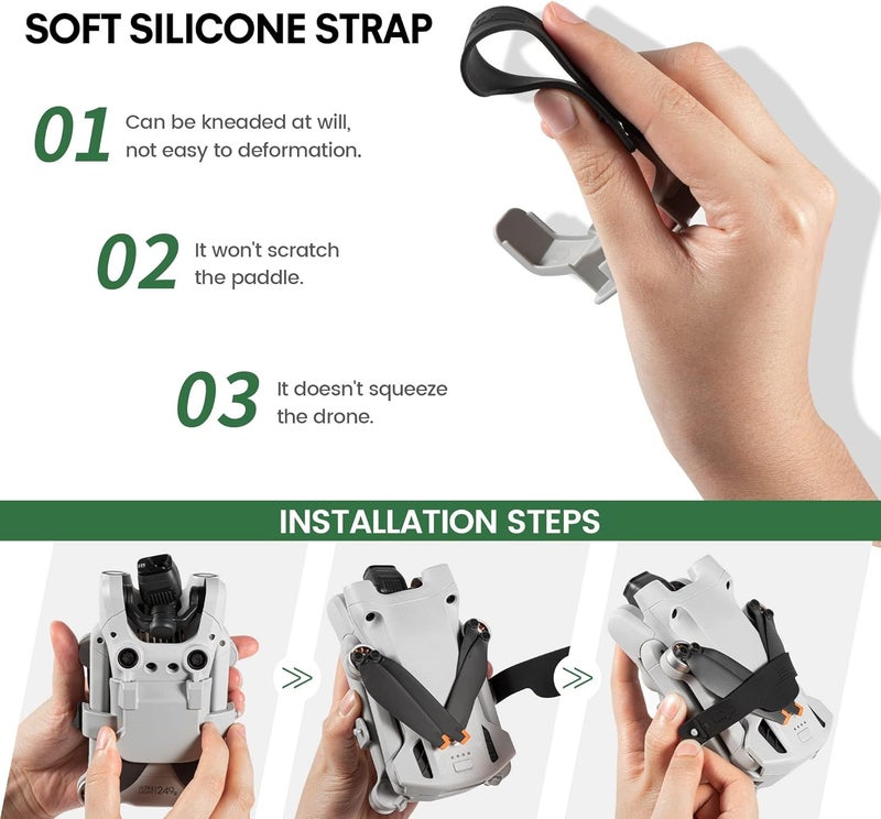 Zikra for Mini 3 Pro Propeller Holder, Stabilizer Soft Drone Guard Strap Protector Propeller Holder for DJI Mini 3 Pro Accessories - Image 5