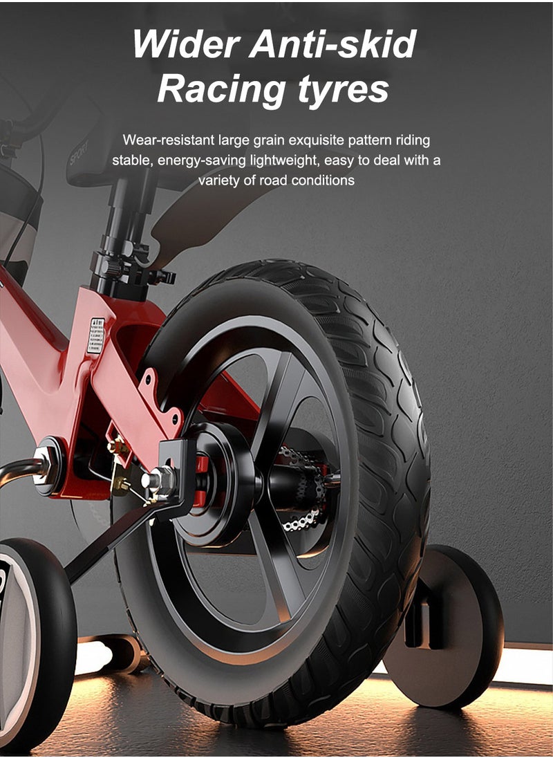MaBaby - Children's Bicycle 12-18 inch Magnesium Alloy, with Adjustable Seat and Basket, Cycle for 3-6-7-10 Years Old Boys and Girls - Image 1